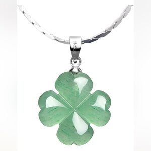 iSTONE 925 Sterling Silver Natural Crytral for Womens Pendant necklace.